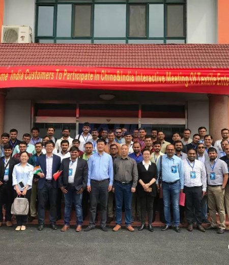 中印紡織交流（一） 牛了！30余家印度紡企中國考察，海佳把展會開到工廠里！